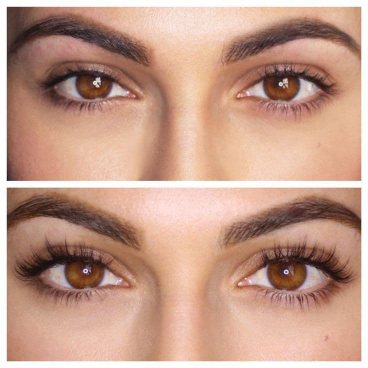 Before And After Brown Lash Extensions brown lash extensions