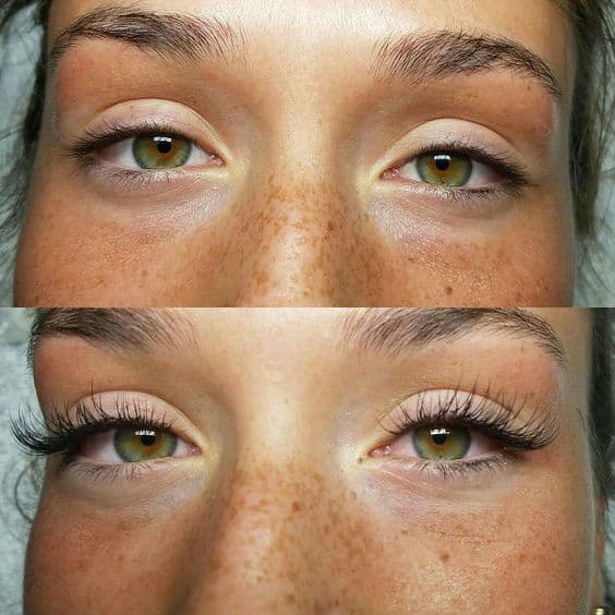 Before And After Brown Lash Extensions brown lashes for extensions