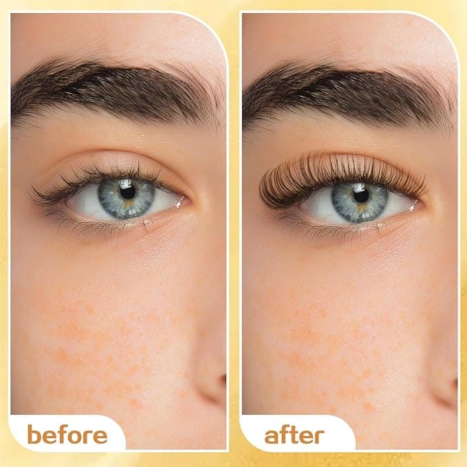 Before And After Brown Lash Extensions brown wispy lash extensions