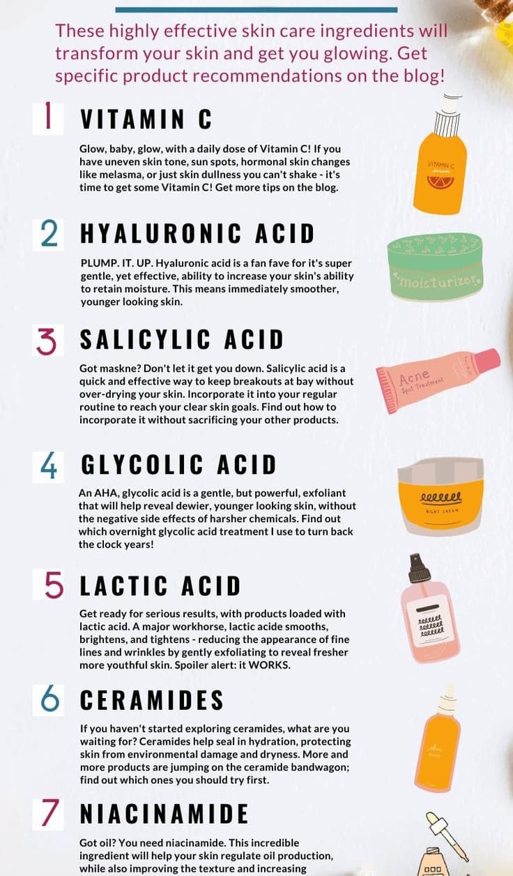 Skincare Ingredients Infographic