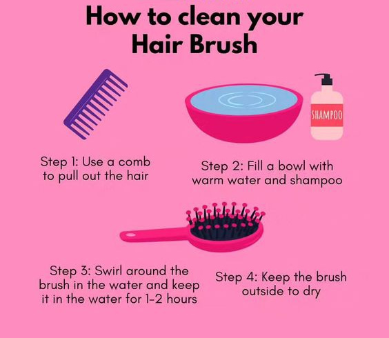 how to wash your hair brush