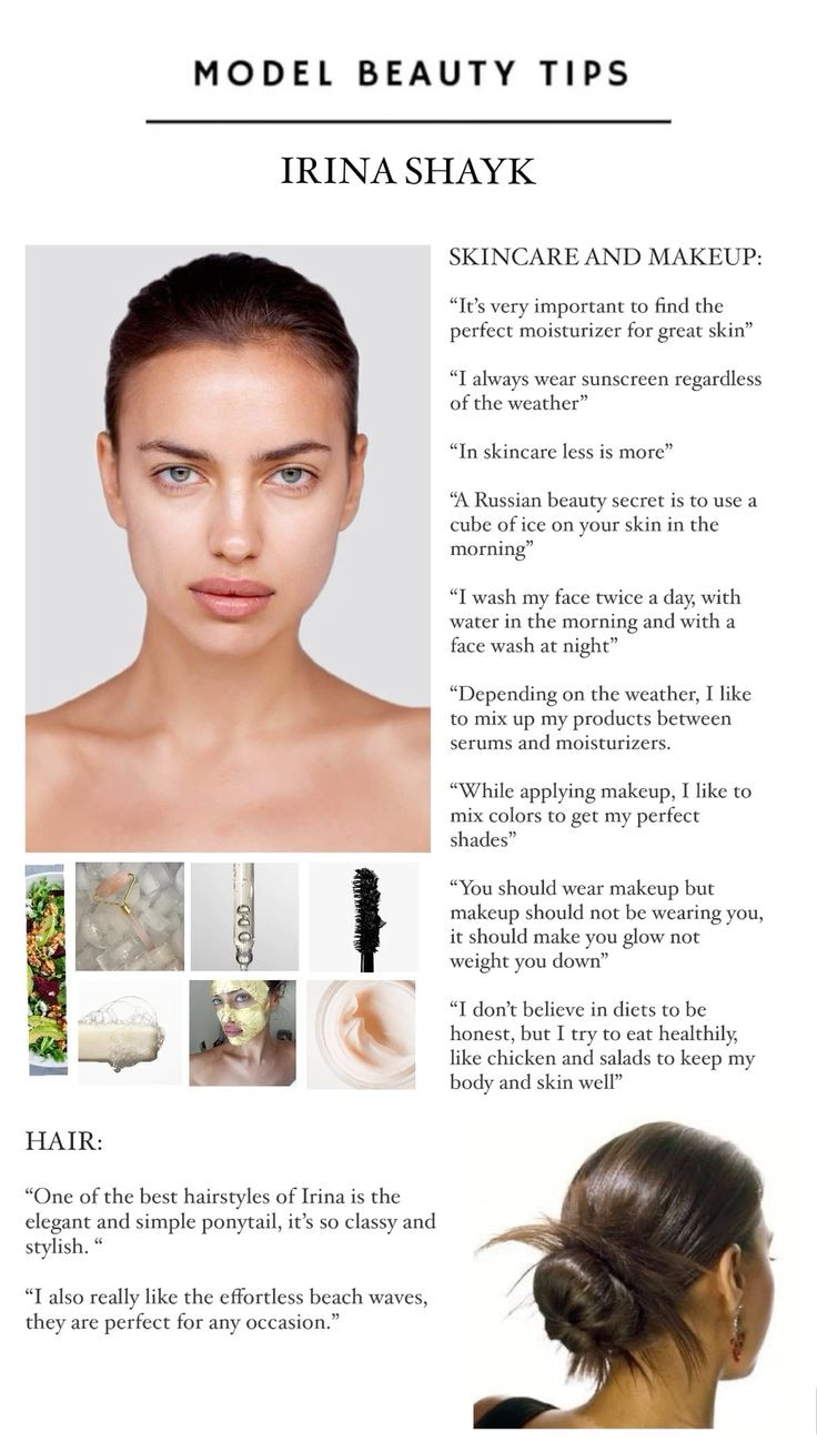 irina shayk beauty tips