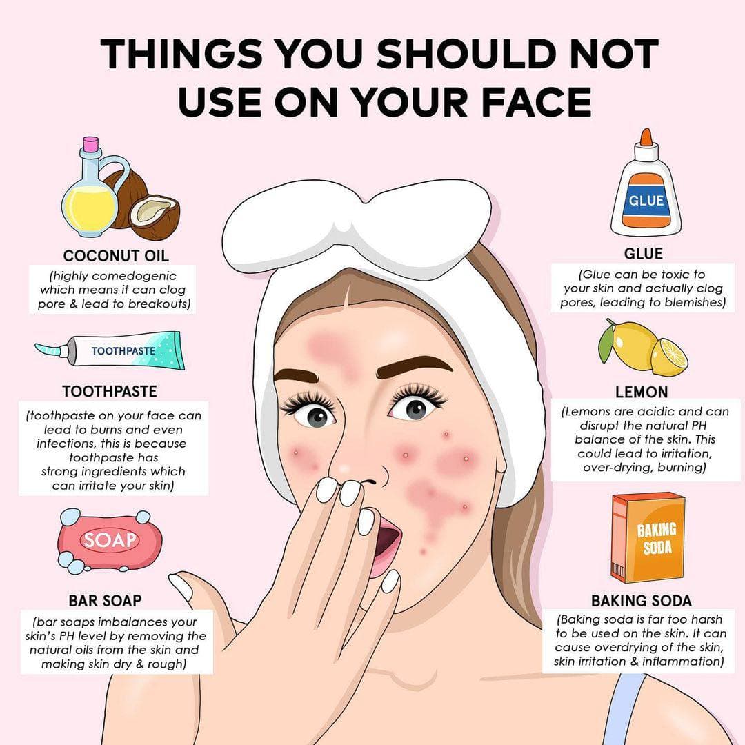 Things To Avoid Using On Face