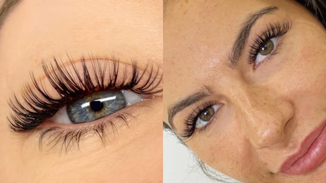 Wet Lashes vs Classic - What's The Difference? wet lash look extensions