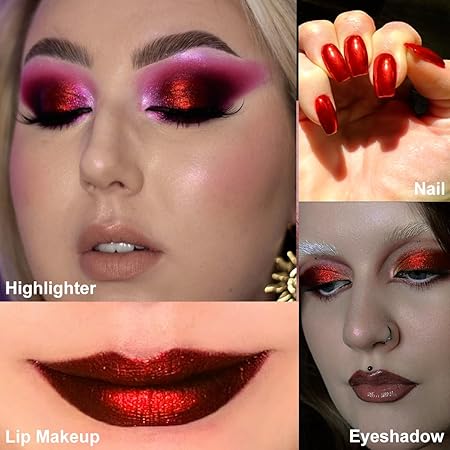 11 Best Multichrome Eyeshadow To Make Your Eyes Pop De’lanci Red Multichrome Eyeshadow