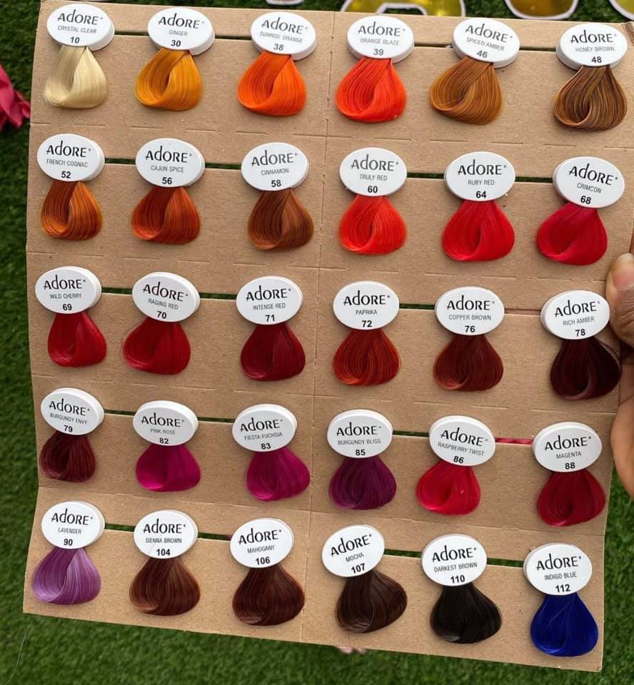 Adore Hair Dye Chart Explained: Find Your Perfect Hair Color adore hair dye color chart
