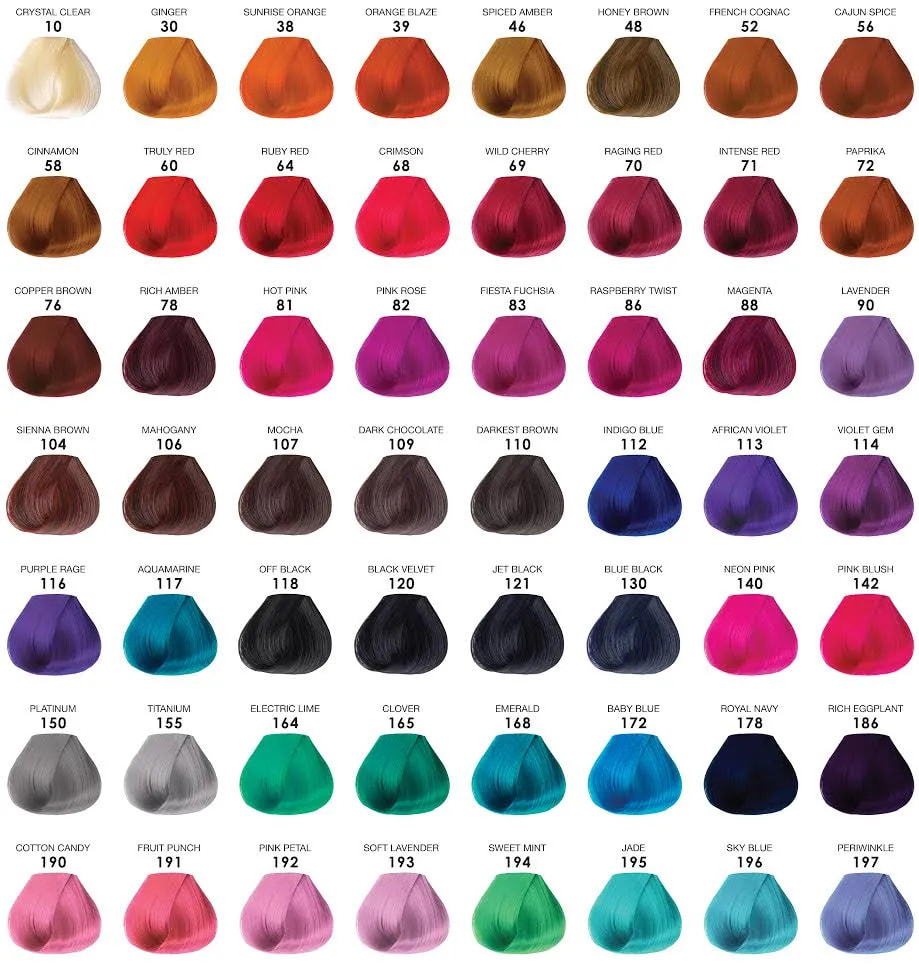 Adore Hair Dye Chart Explained: Find Your Perfect Hair Color adore semi permanent hair color chart