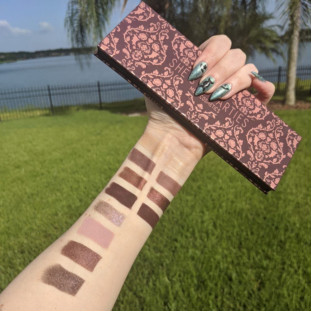 9 Best Goth Eyeshadow Palettes That Redditors Swear By Melt Cosmetics She's In Parties Palette Swatches