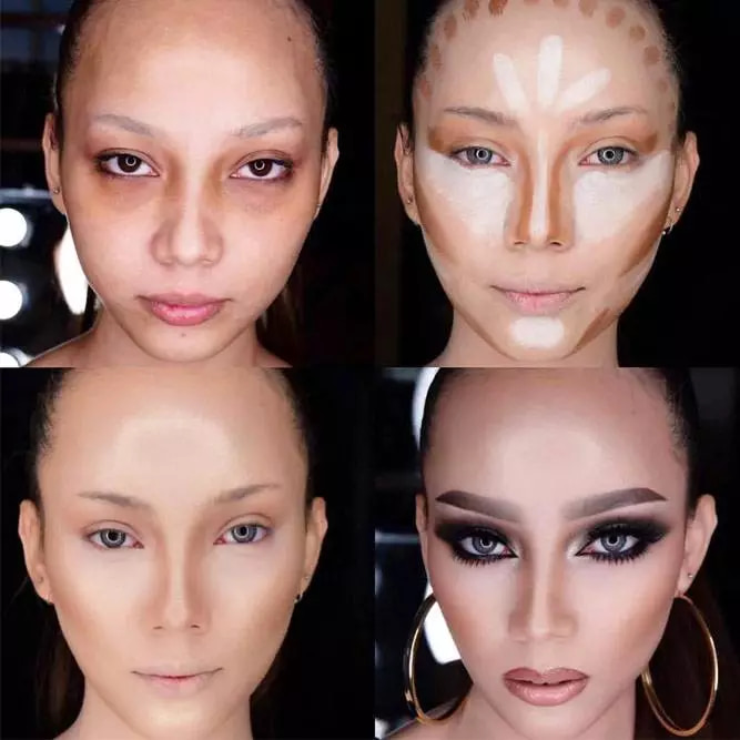 Contouring Before After: How It Completely Changes Your Face contouring before and after pics