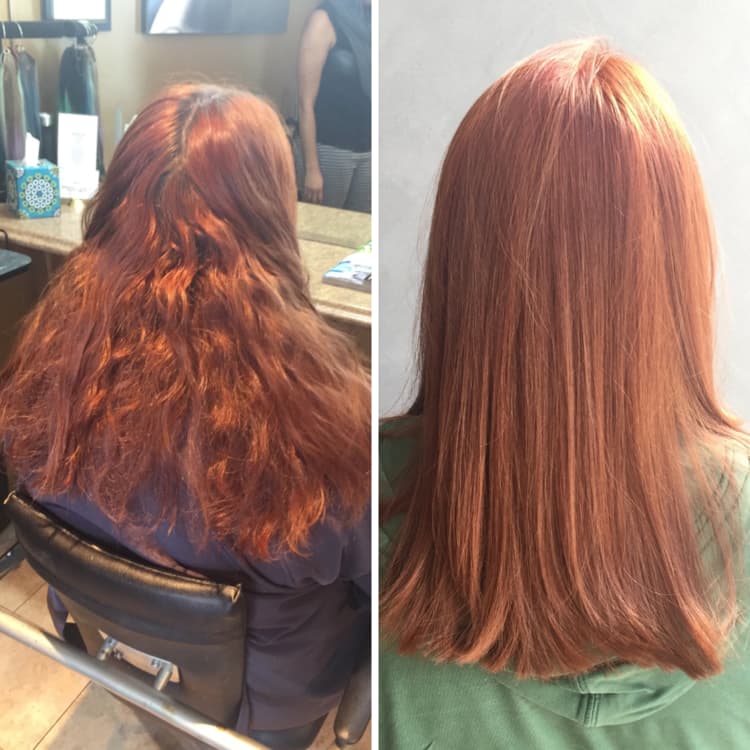 brazilian blowout before and after hair​