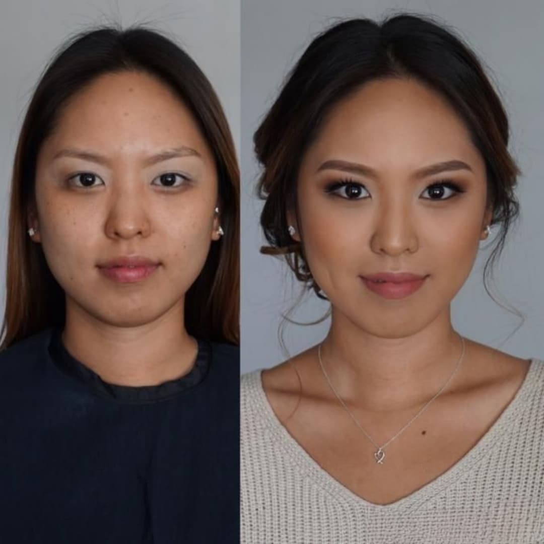 before after makeup korean​ pictures