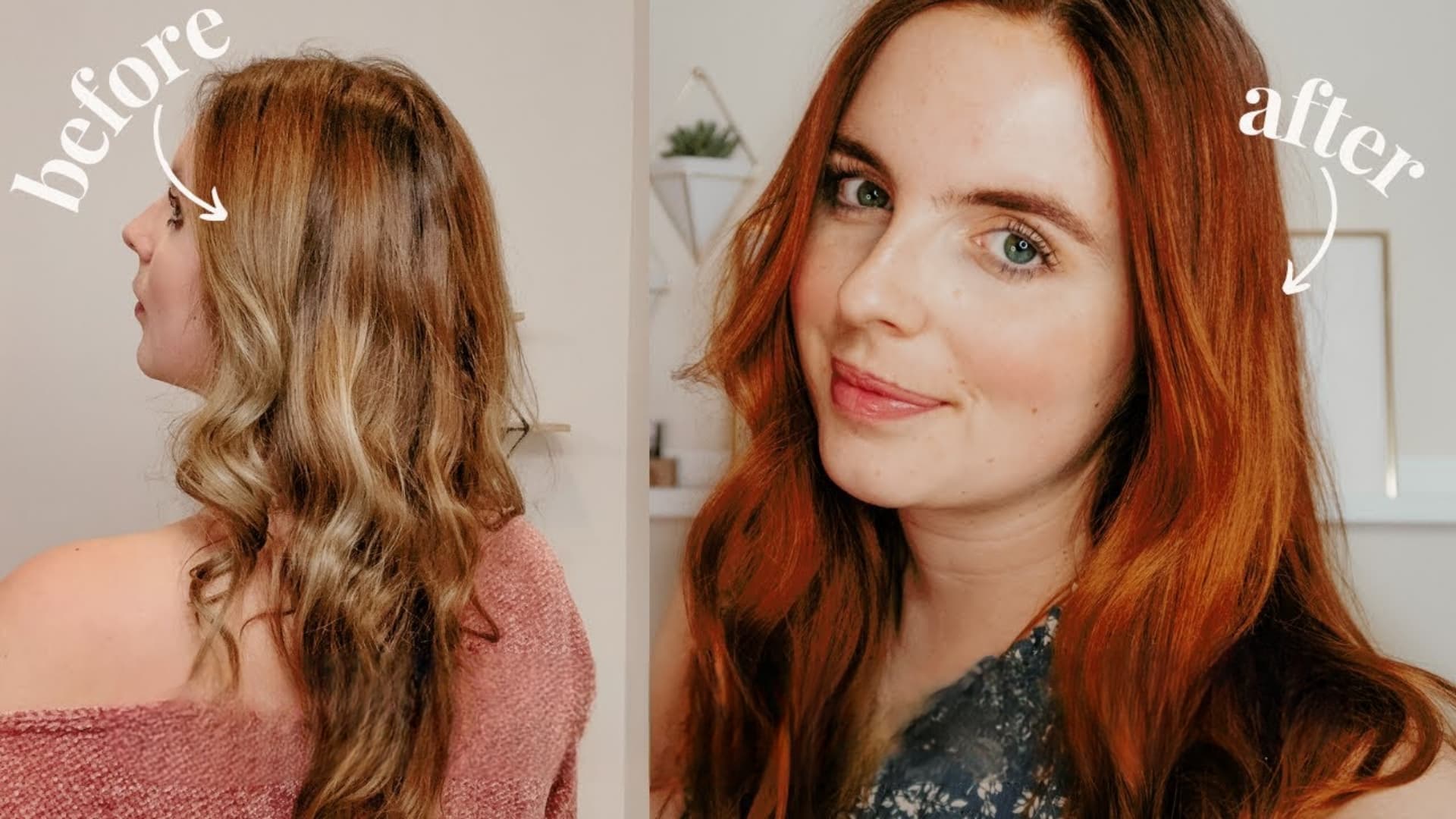 before and after henna hair dye​