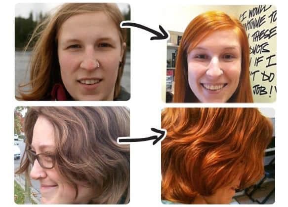 blonde henna hair dye before and after​