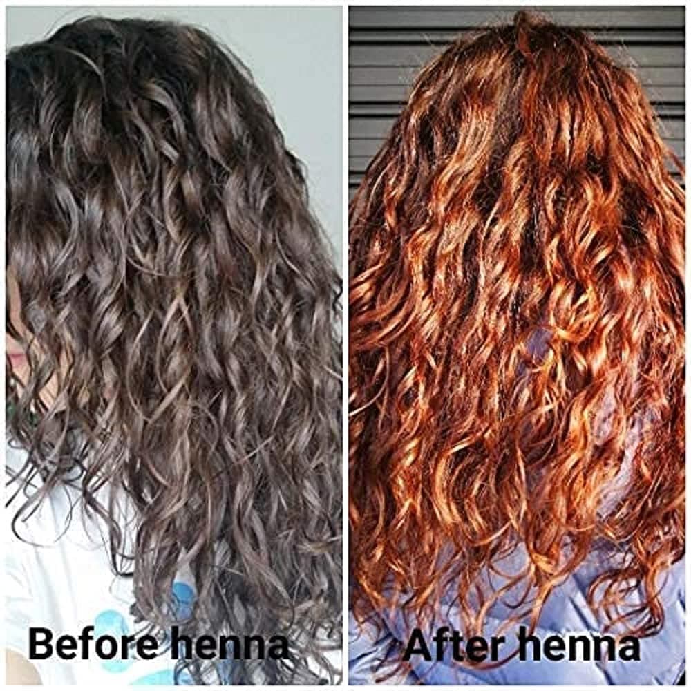 henna hair dye on african american hair before and after​