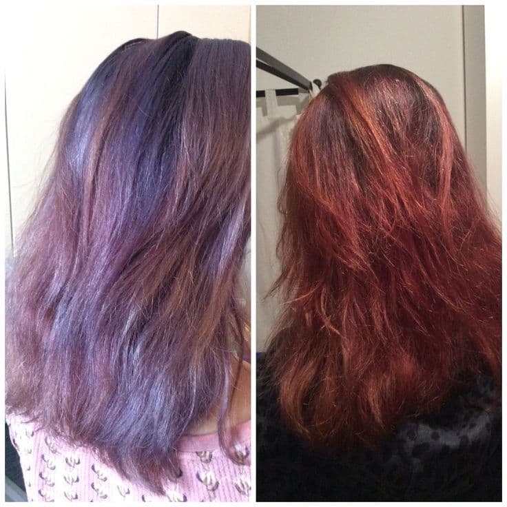 henna hair dye red before and after​