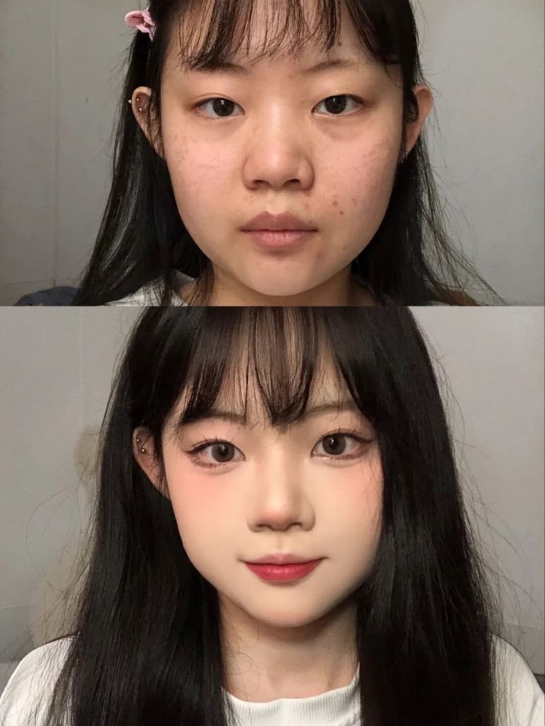 korean before after makeup​ photos
