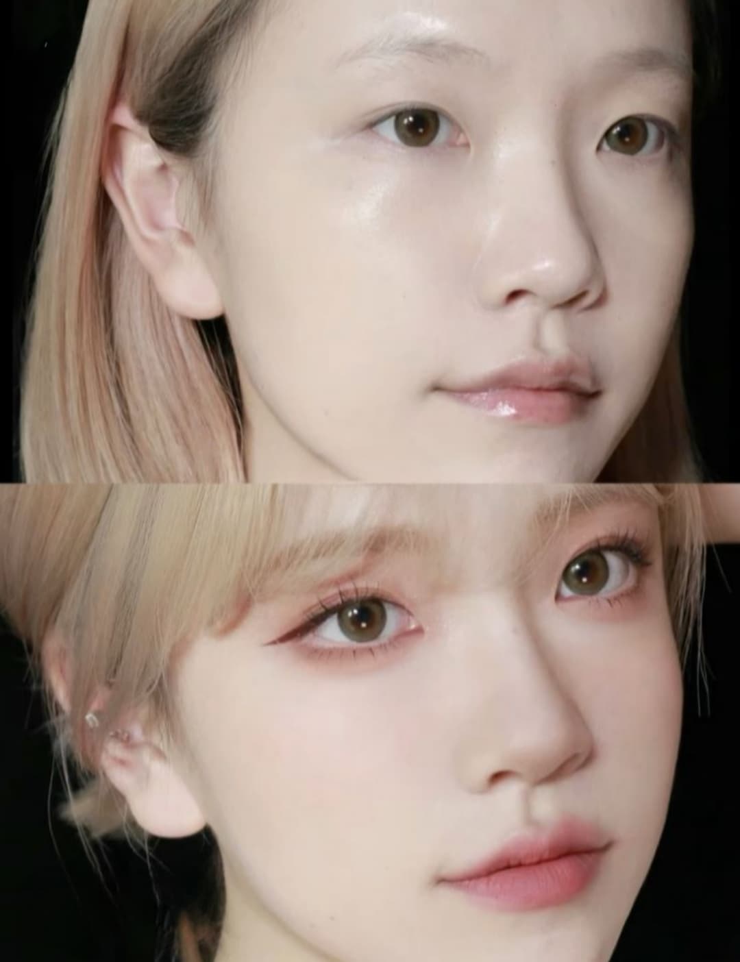 korean before after makeup​ pics