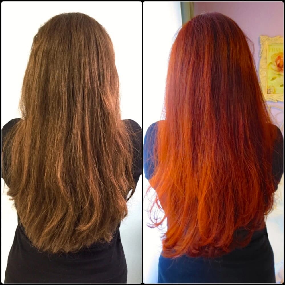 lush henna hair dye before and after marron​