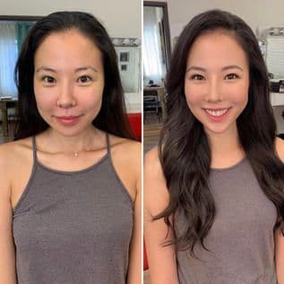 makeup before and after korean​