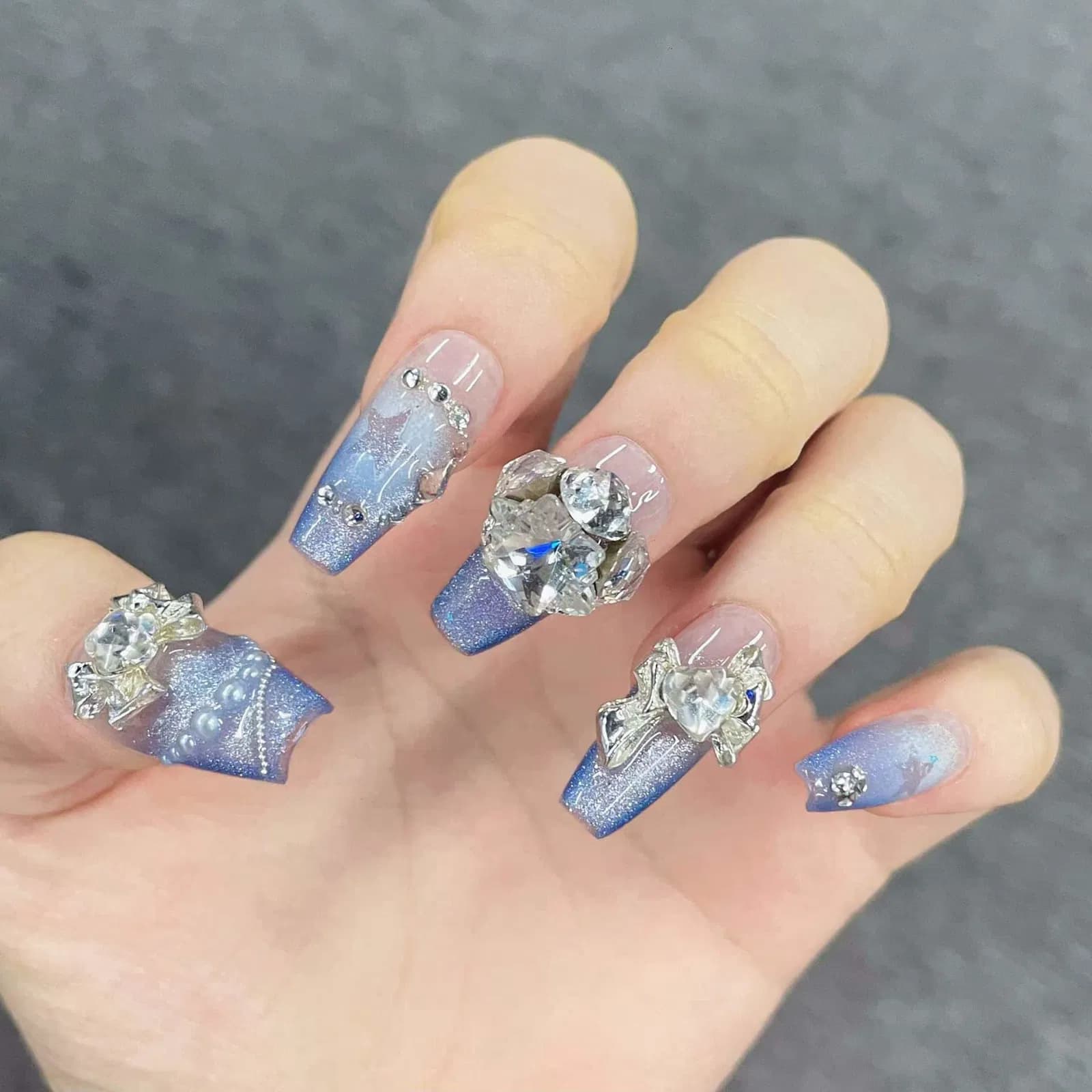 45+ Nail Designs With Glitter And Rhinestones Ideas Elegant simple rhinestone Nail Designs