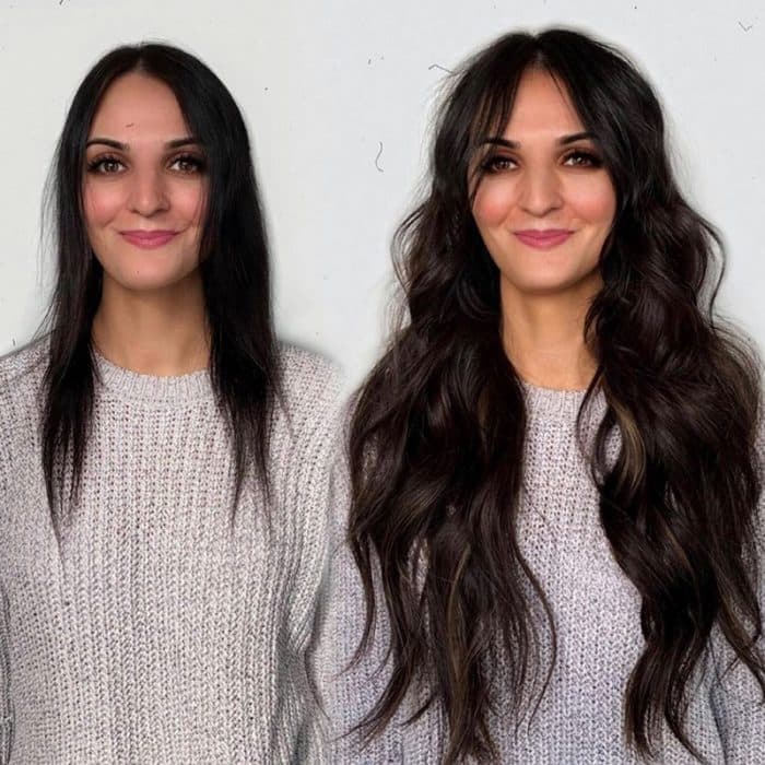 Before And After Hair Extensions For Thin Hair On Top Pictures before and after hair extensions on thin hair pics