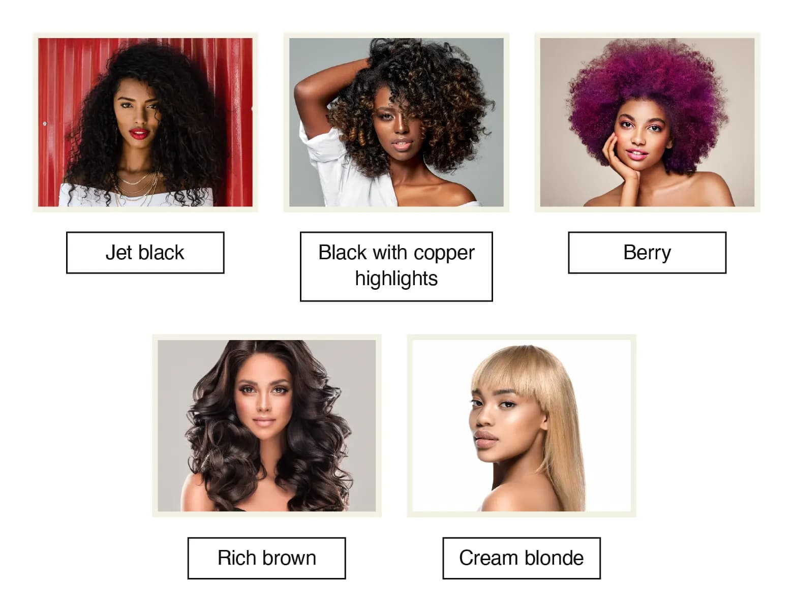 dark-skin-neutral skin tone hair color chart​