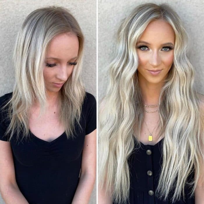 Before And After Hair Extensions For Thin Hair On Top Pictures hair extensions on thin hair before and after