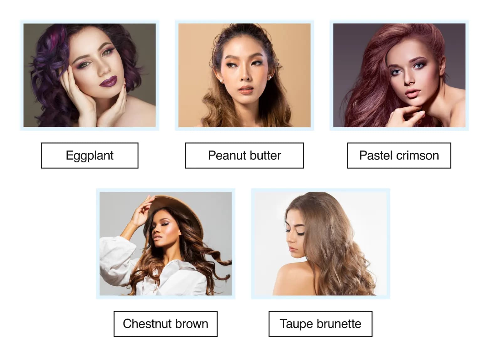 medium-skin-cool skin tone hair color chart​