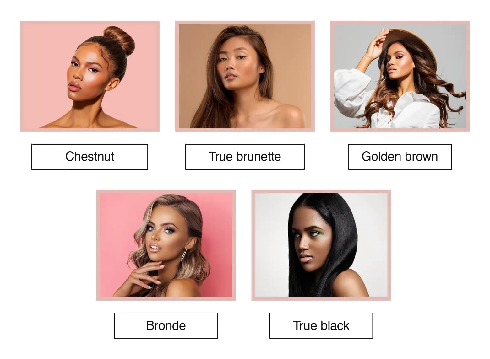 medium-skin-warm skin tone hair color chart​
