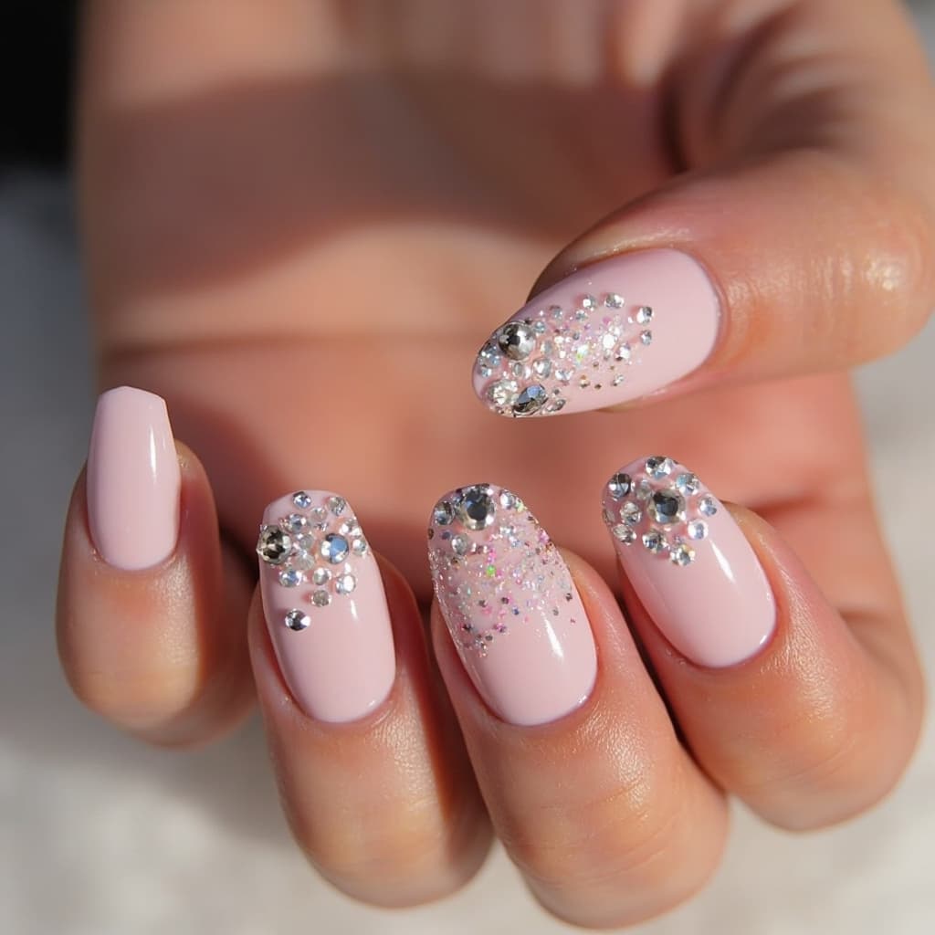 nail design with rhinestones​
