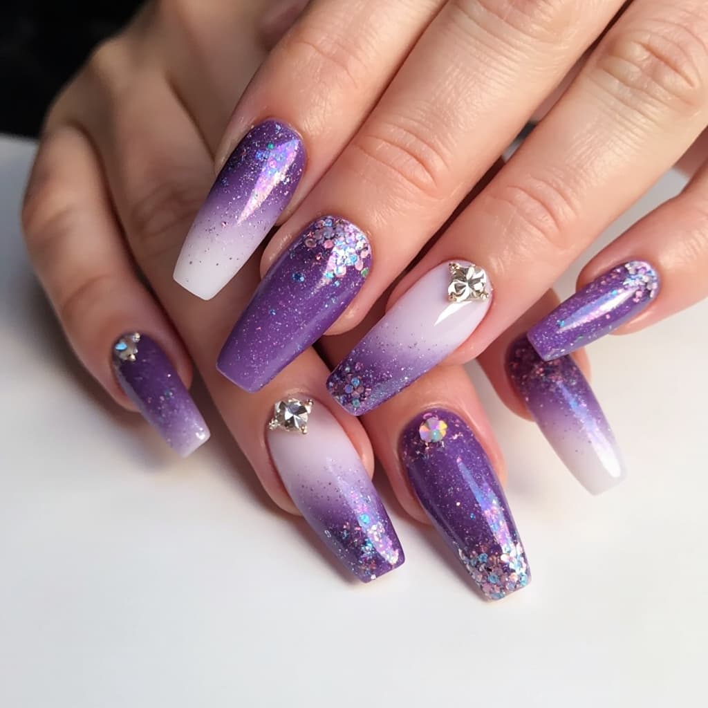 nail designs with glitter​ (2)