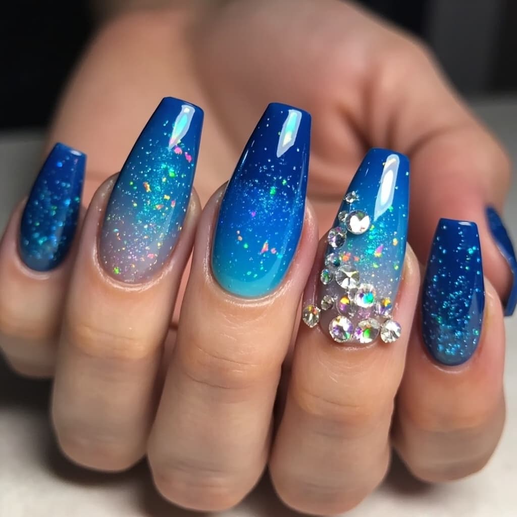 rhinestone nail designs with diamonds​