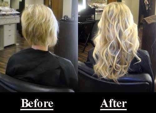 18 inch Hair Extensions Before And After Pictures 18 inch Hair Extensions Before And After transformation