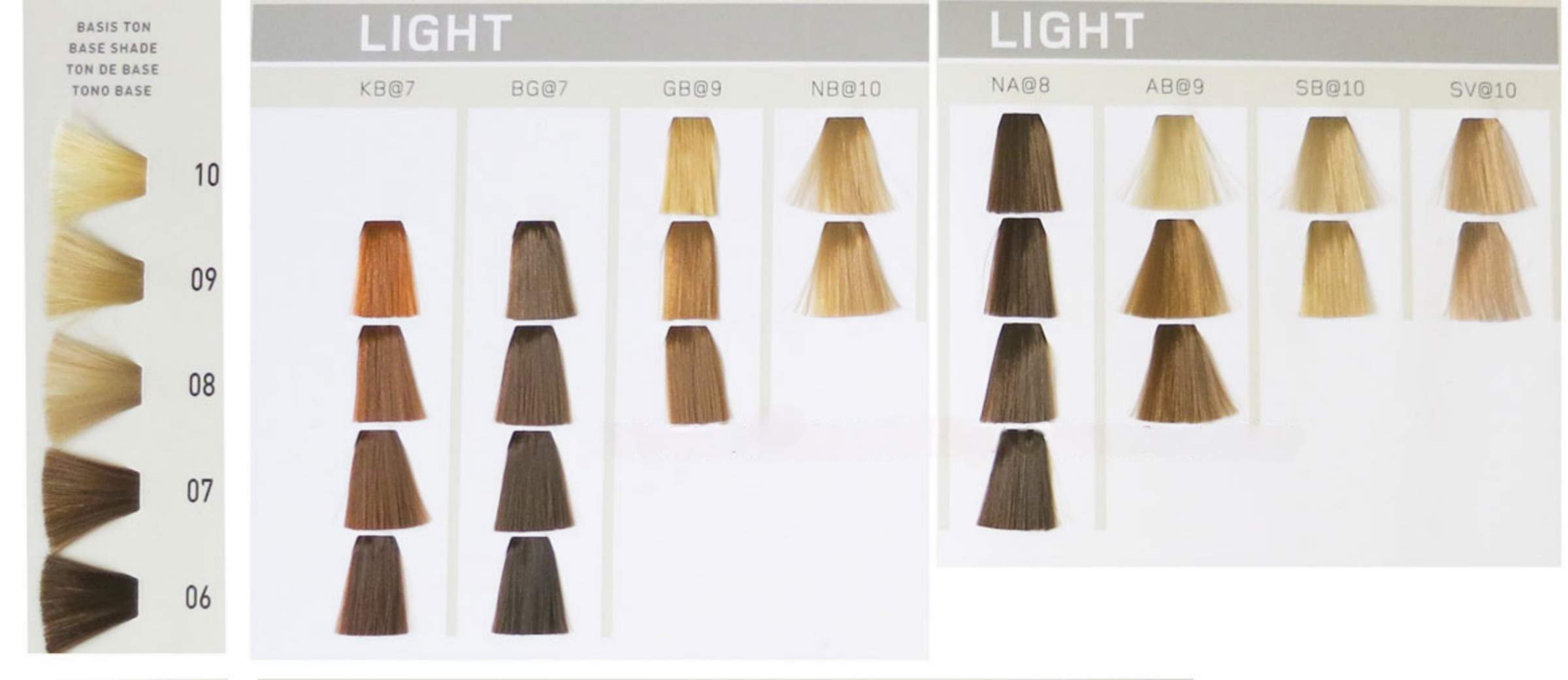Goldwell Colour Swatches Goldwell Elumen Colour swatches
