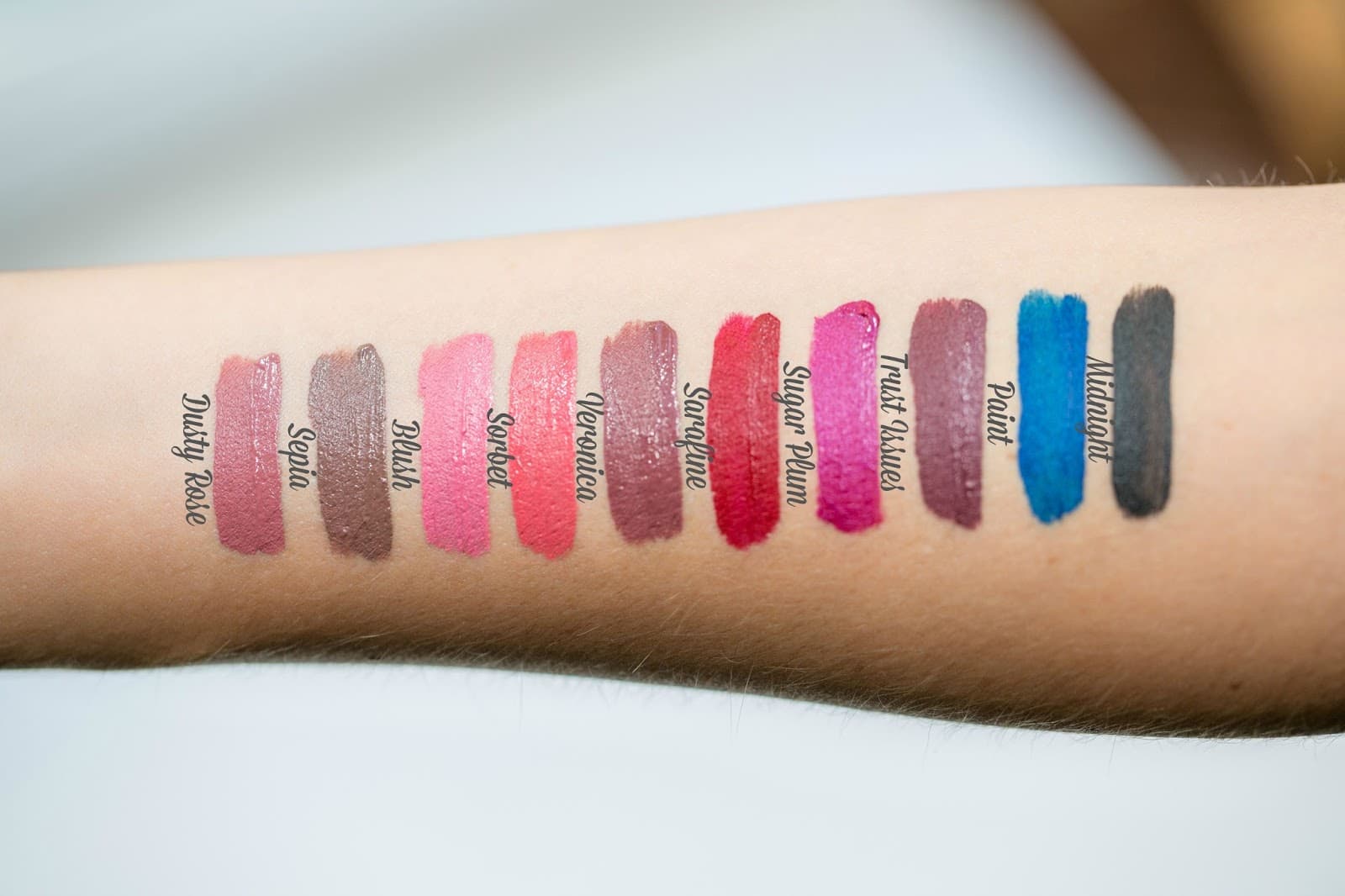 anastasia beverly hills liquid lipstick swatches ashton_