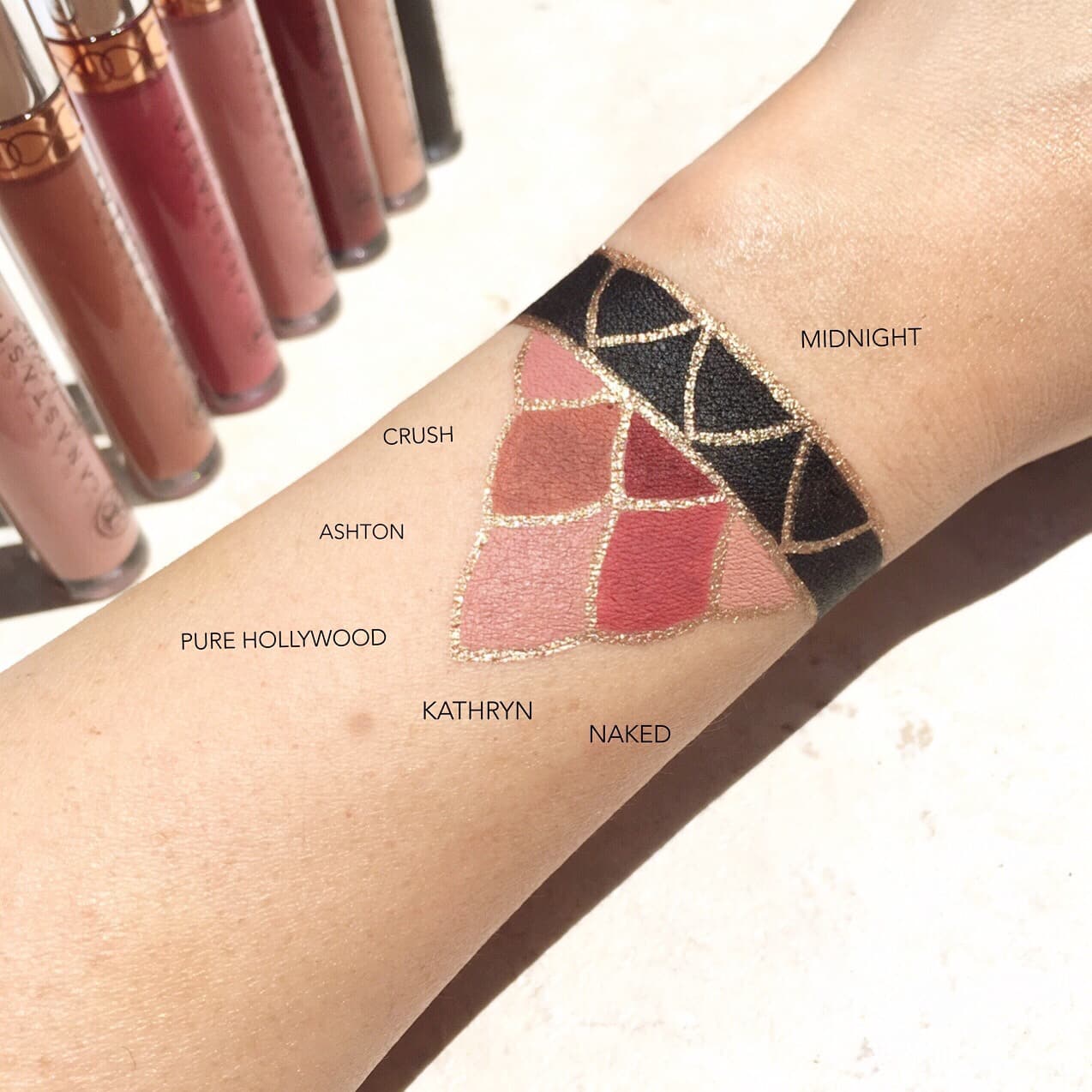 anastasia liquid lipstick swatches (1)