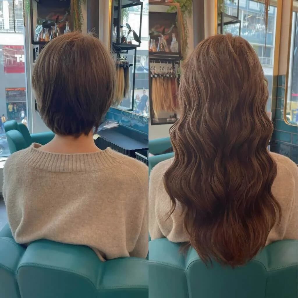 18 inch Hair Extensions Before And After Pictures before and after 18 inch hair extensions