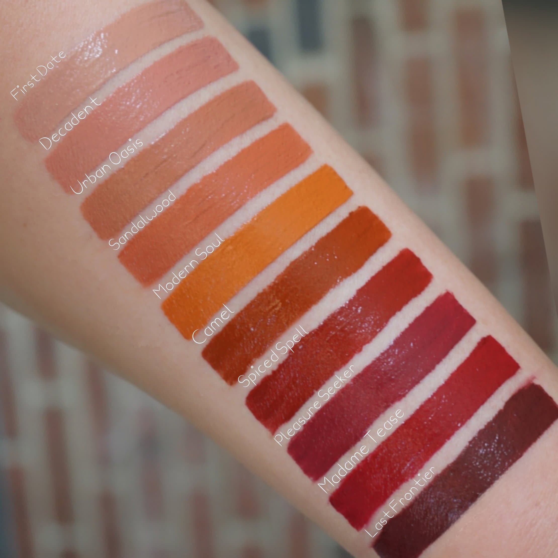 NYX Slip Tease Swatches nyx slip tease lip lacquer swatches
