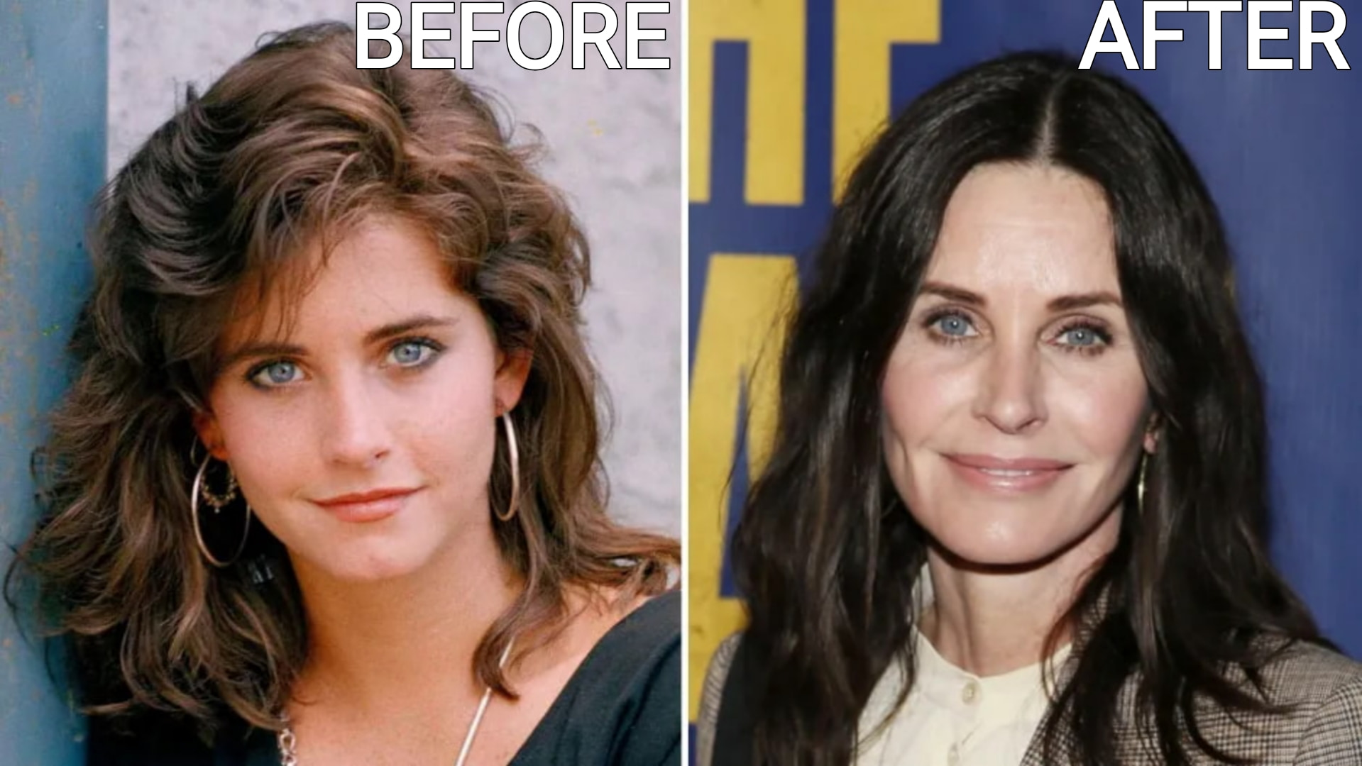 Celebrity Microblading Before And After Pictures courteney cox microblading before and after images