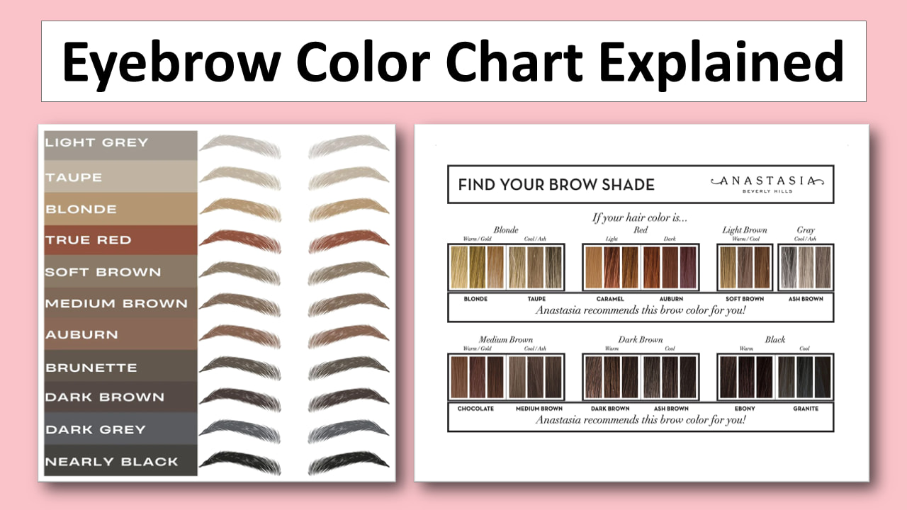 Eyebrow Color Chart Explained In Detail eyebrow color chart