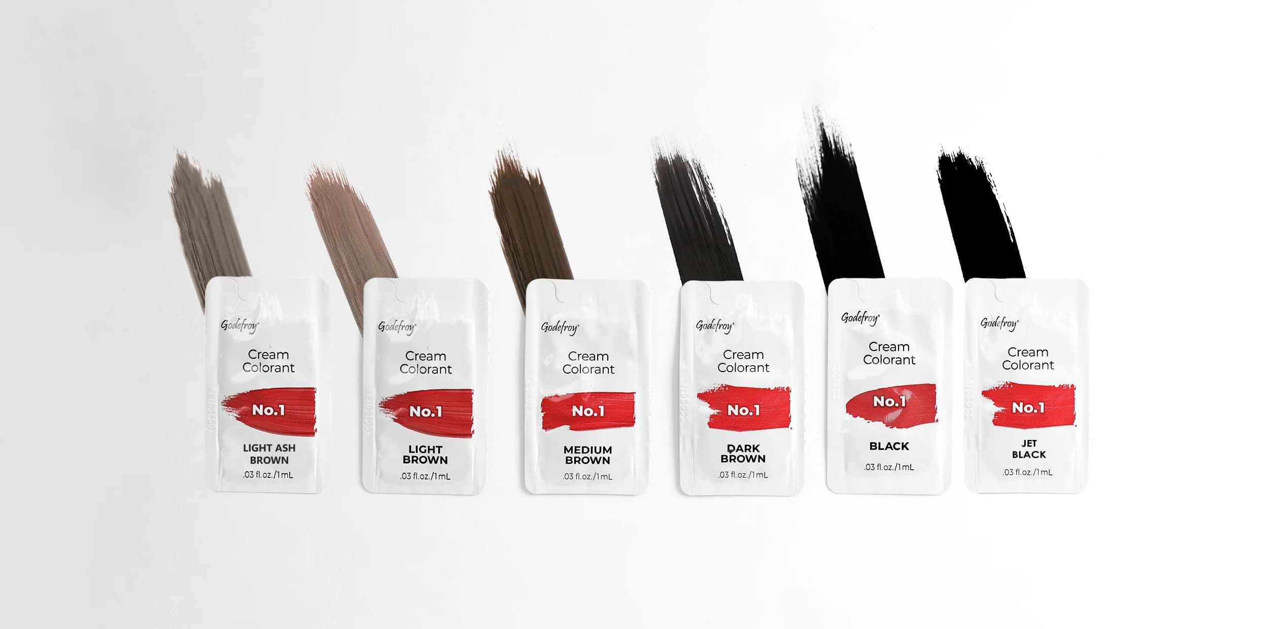 godefroy eyebrow tint color chart​