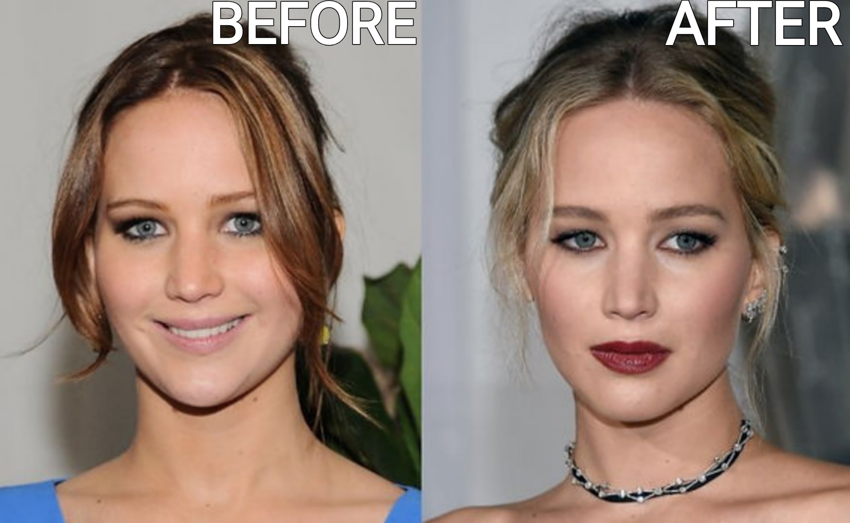 Celebrity Microblading Before And After Pictures jennifer lawrence microblading before and after