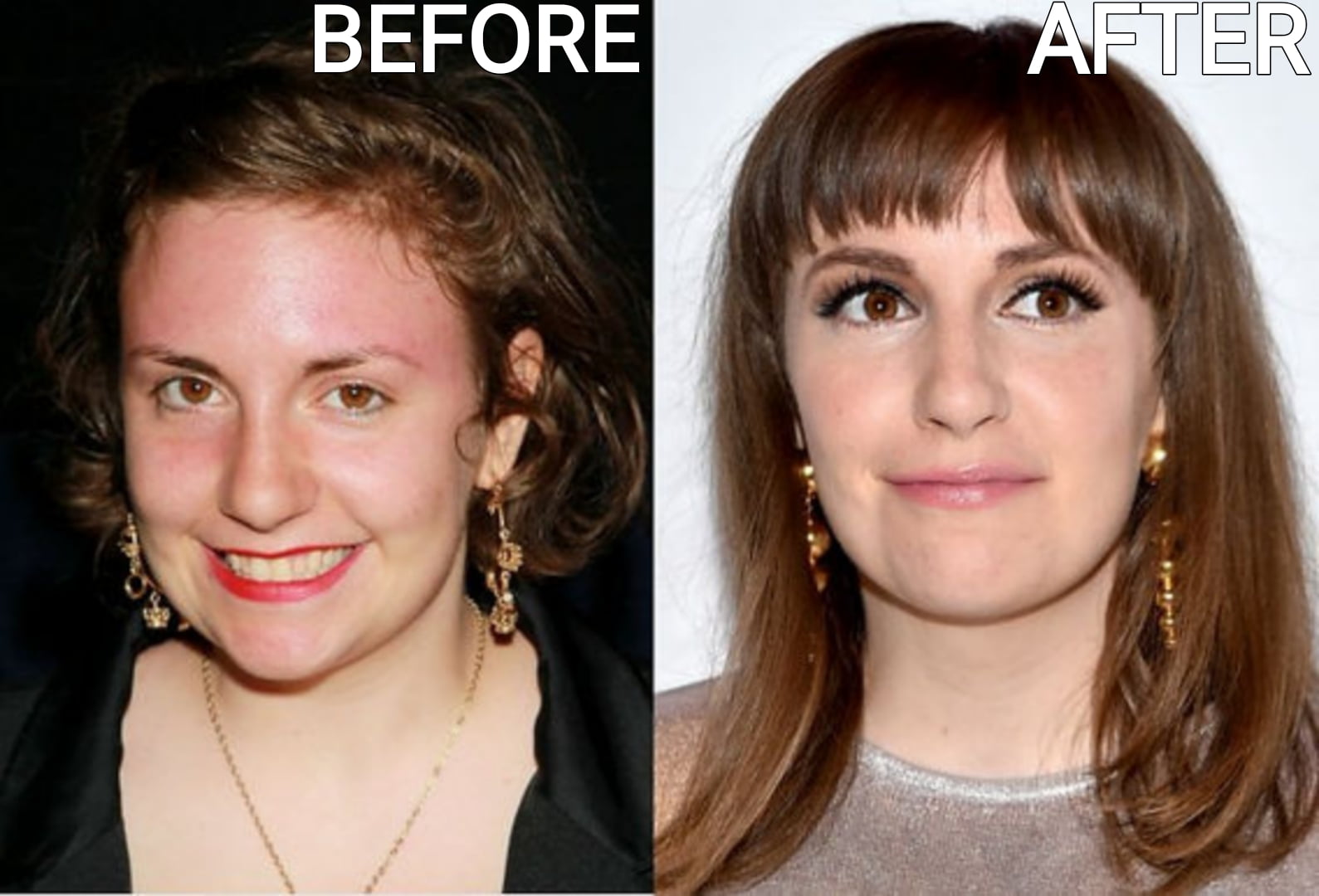 Celebrity Microblading Before And After Pictures lena dunham microblading before and after