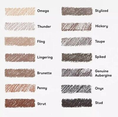 mac eyebrow pencil colour chart​