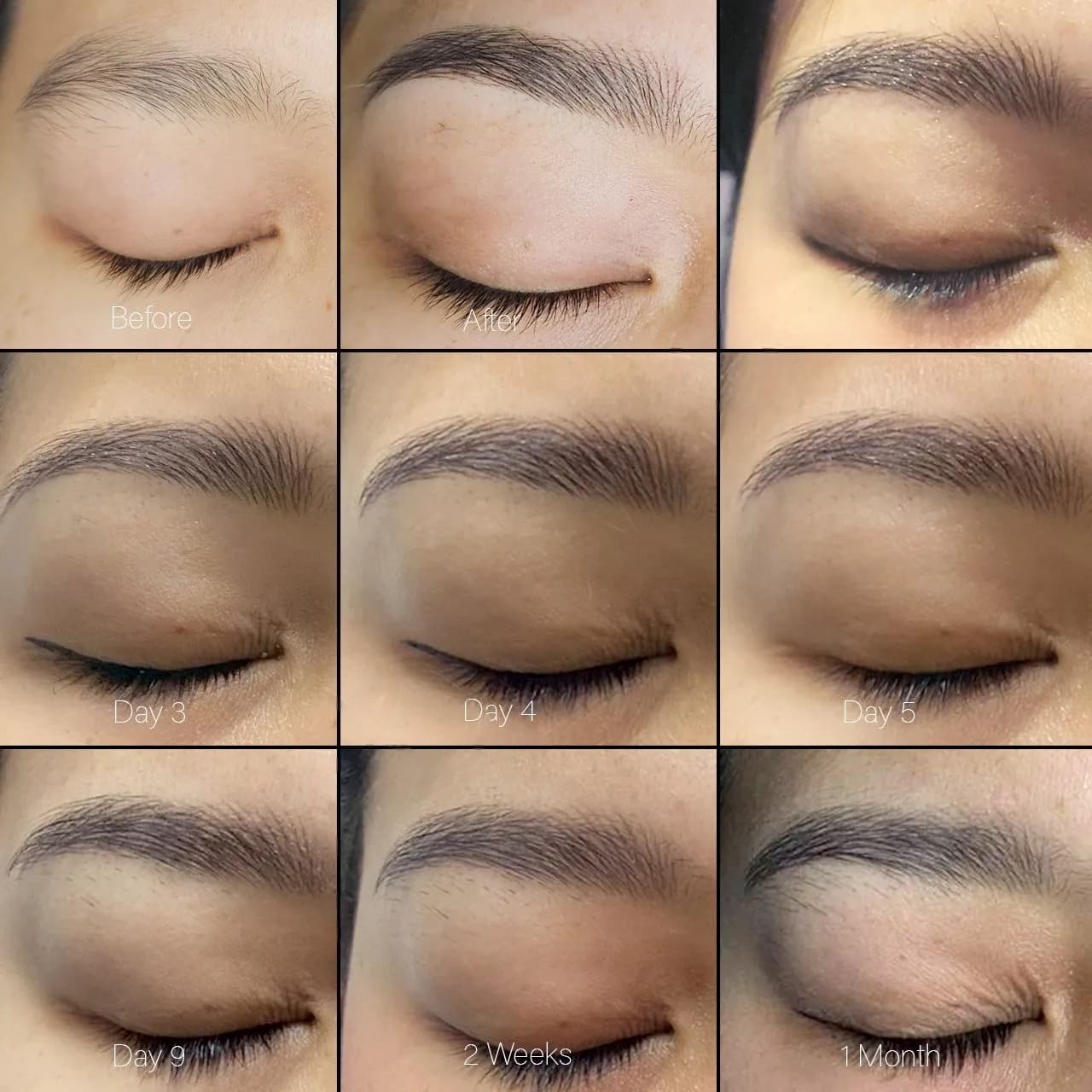 nano brow healing process
