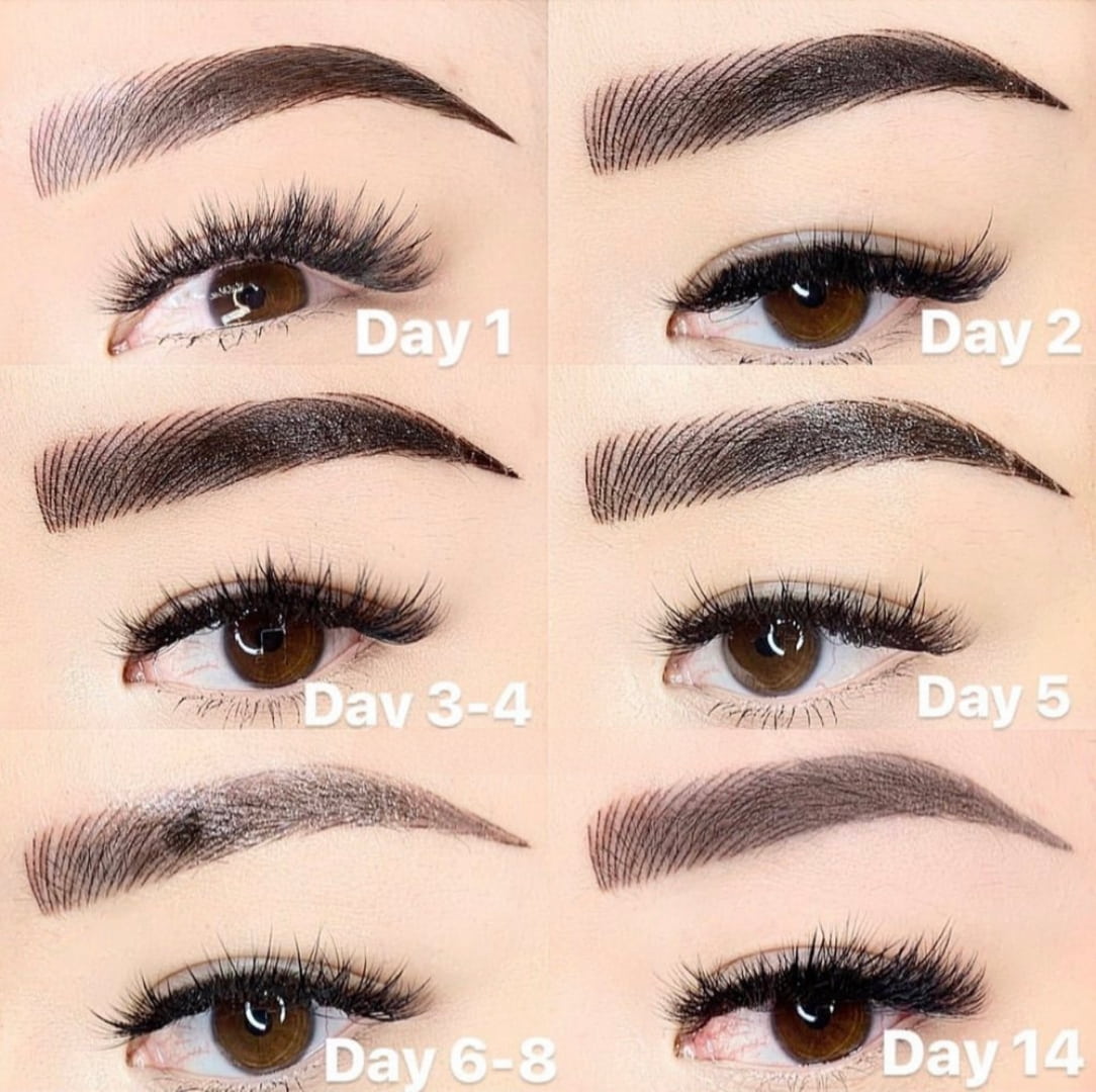 nano brows healing process day by day