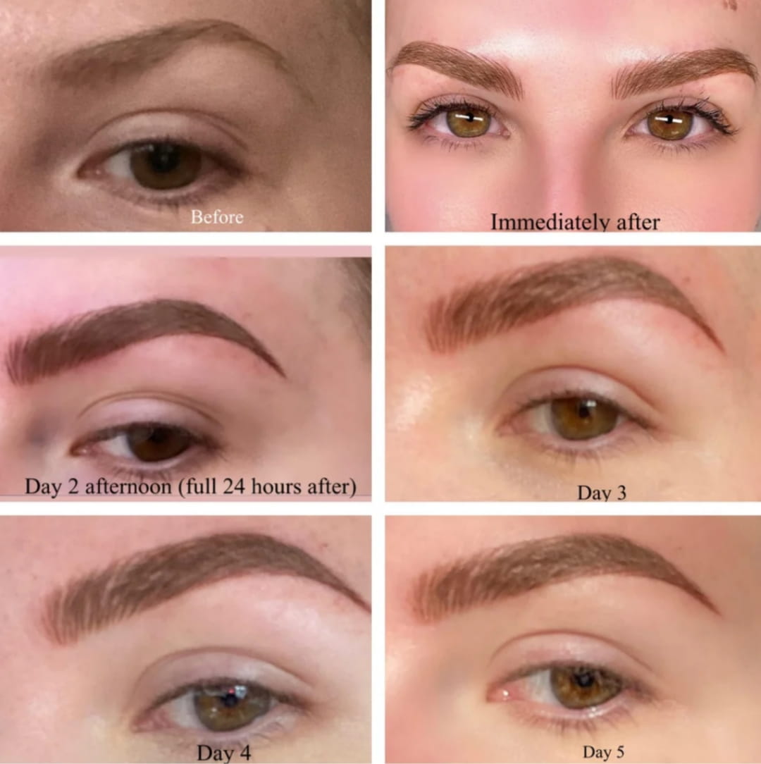 nano eyebrows healing process