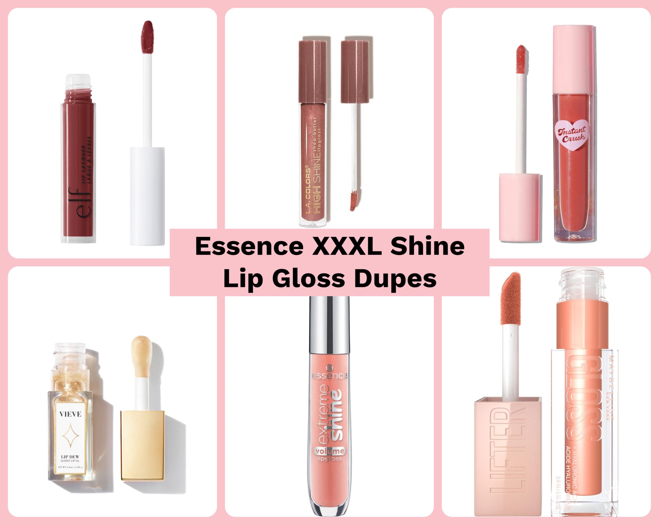 Essence XXXL Shine Lip Gloss essence xxxl shine lip gloss dupes