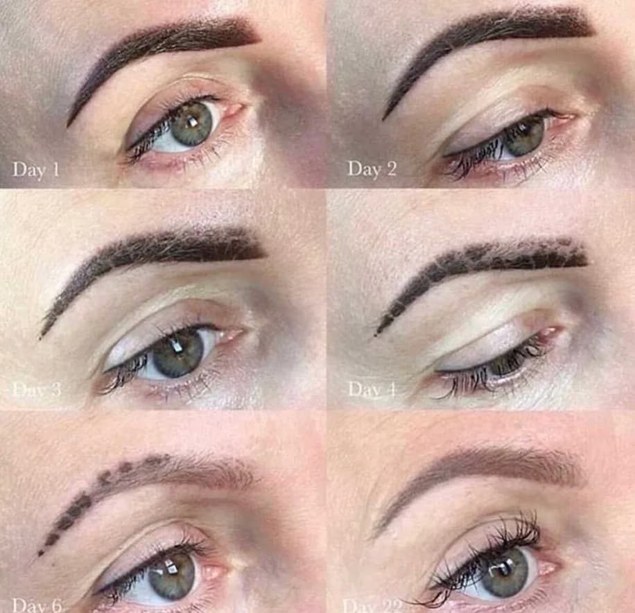 Scabby Ombre Brows Healing Stages: Day-by-Day Guide Scabby ombre brows healing stages day by day
